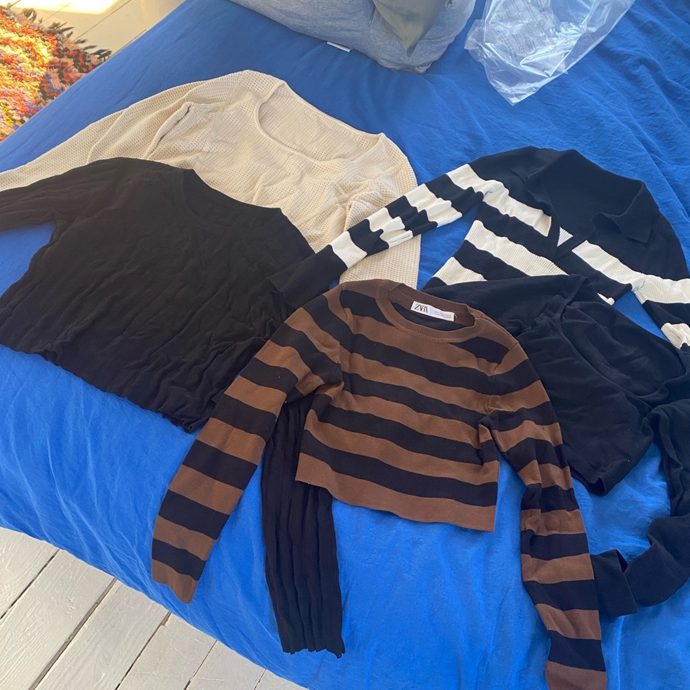 Bundle of Zara long sleeve crop tops!